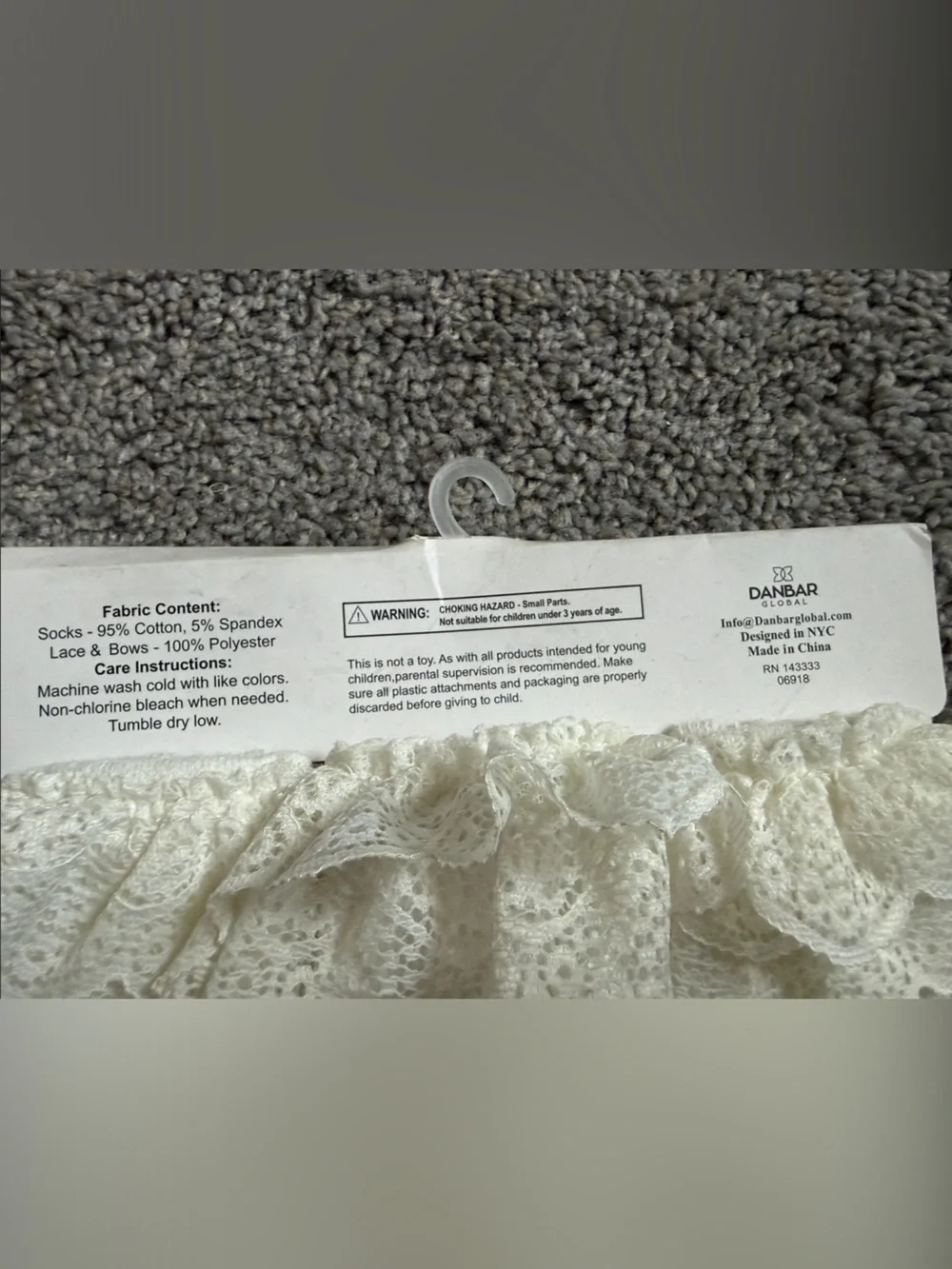 ✅Simply Baby Chic Ivory Ruffle Baby Socks - 6 Pairs (0-12 Months)